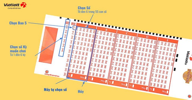 Cách dò Vietlott 6/55